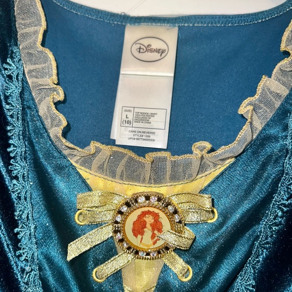 DISNEY GIRLS MERIDA PRINCESS DRESS 👑💚✨ - Picture 3 of 3